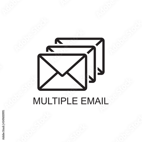 multiple email icon , message icon