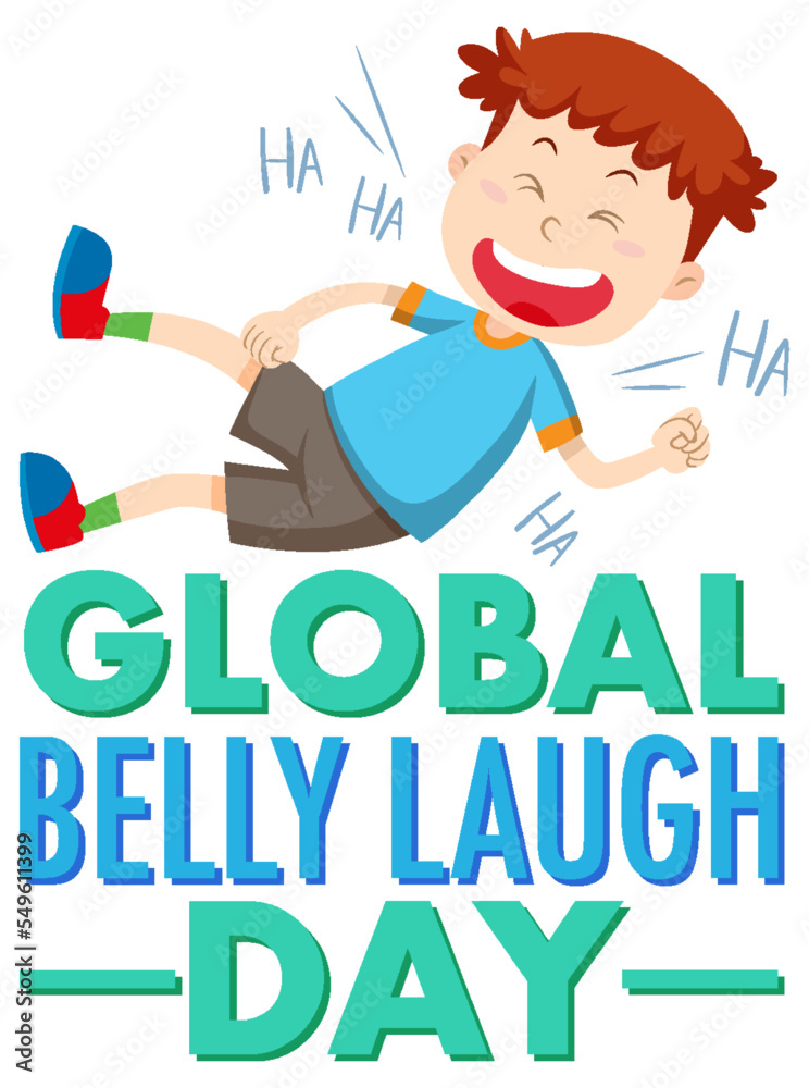 Global belly laugh day logo banner