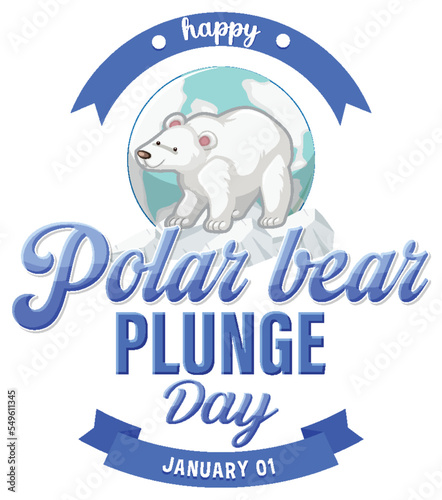 Polar Bear Plunge Day Banner Design