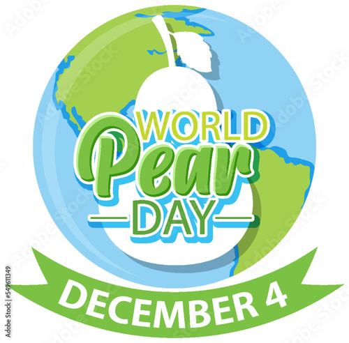 World pear day postr template photo