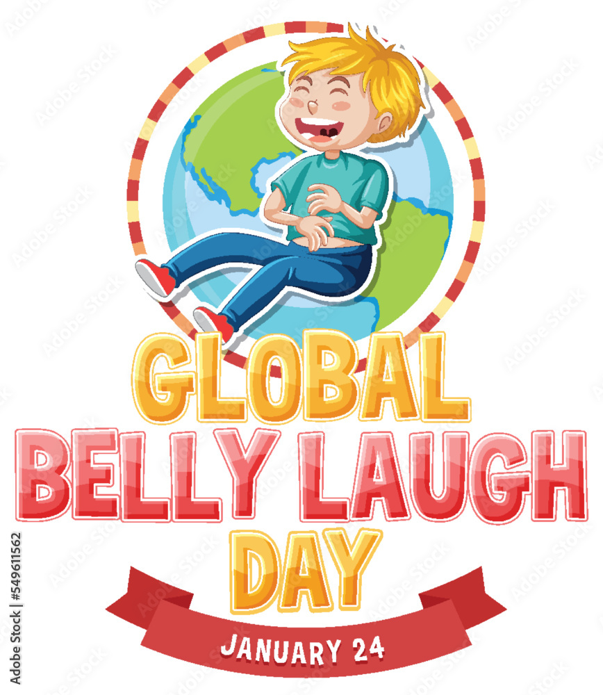Naklejka premium Global Belly Laugh Day Banner Design