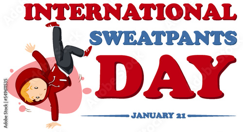 International Sweatpants Day Banner Design