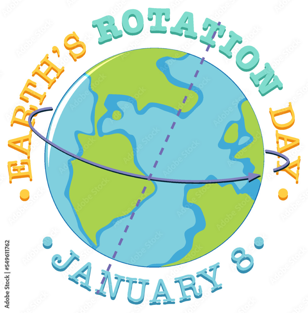 Earth's Rotation Day banner design