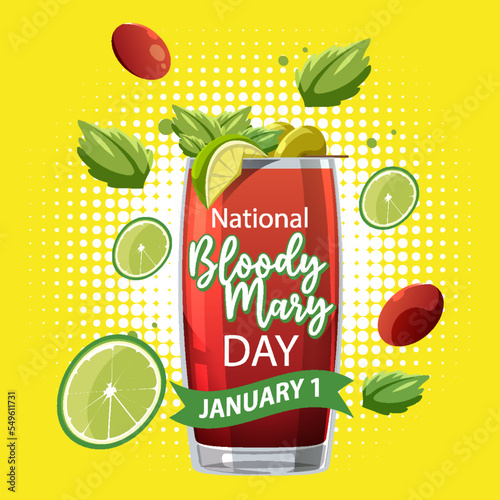 National Bloody Mary Day Banner Design