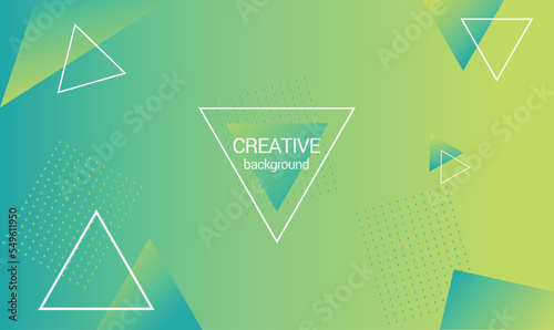 Abstract green and yellow color background. Dynamic shapes composition. Banner, brochure, poster, cover, business presentation template element. Vector illustration EPS 10.