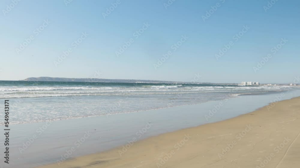 4k Shot of Coronado's Silver Strand Beach Facing Point Loma Peninsula Over the Pacific Ocean 4k Shot of Coronado's Silver Strand Beach Facing Point Loma Peninsula Over the Pacific Ocean