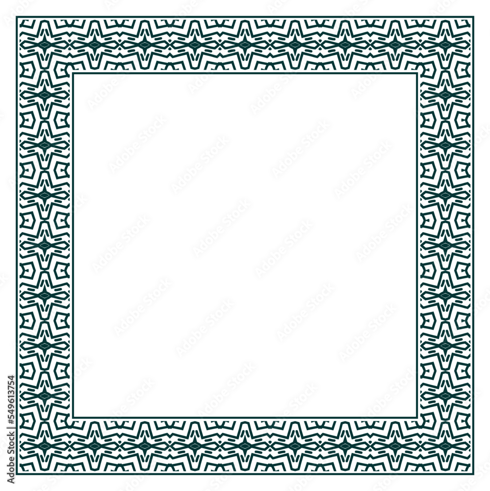 Vintage ornamental vector frame. Vector illustration template for design