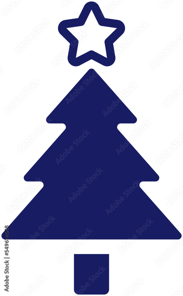 Fototapeta premium クリスマスツリーアイコンイラスト