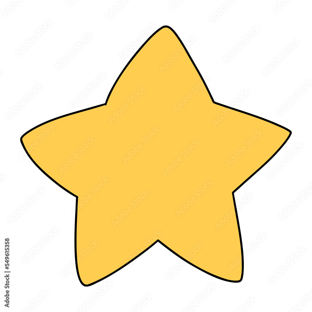 Simple abstract golden star illustration Simple abstract golden star illustration