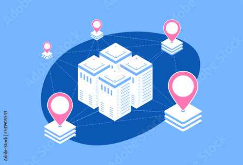 DN Content delivery network - geographically distributed network of proxy servers, data centers and interconnected servers