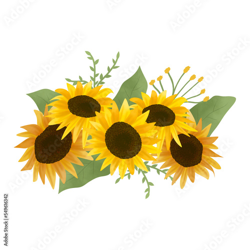 Fototapeta Naklejka Na Ścianę i Meble -  Sunflower wreath