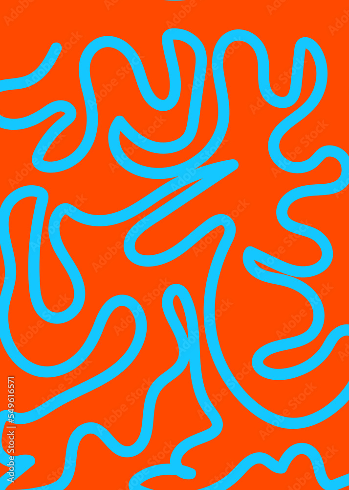 Bright Colour Squiggly Lines Background Bright Colour Squiggly Lines Background