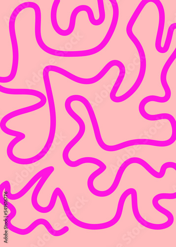 Bright Colour Squiggly Lines Background 