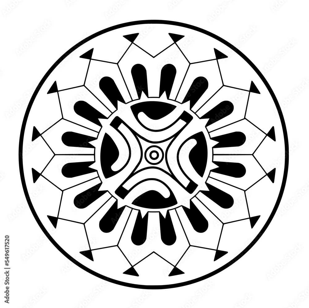Polynesian circle tattoo design. Aboriginal samoan. Vector illustration. Polynesian circle tattoo design. Aboriginal samoan. Vector illustration.