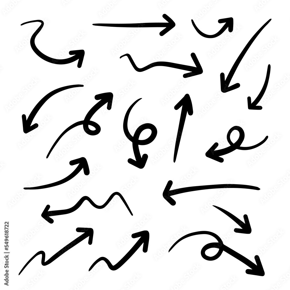 hand drawn arrow set. Doodle vector illustration. hand drawn arrow set. Doodle vector illustration.