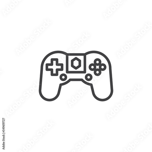 NFT game controller line icon