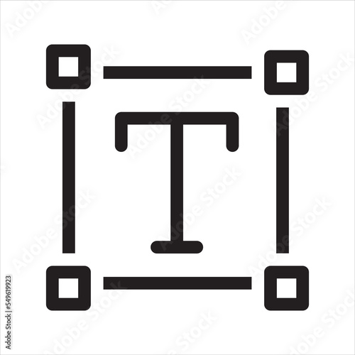 Text format icon. Vector and glyph
