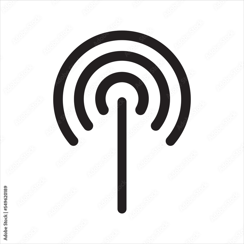 Signal transmission icon. Vector and glyph Signal transmission icon. Vector and glyph