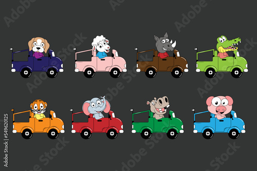cute animal cartoon ride car 