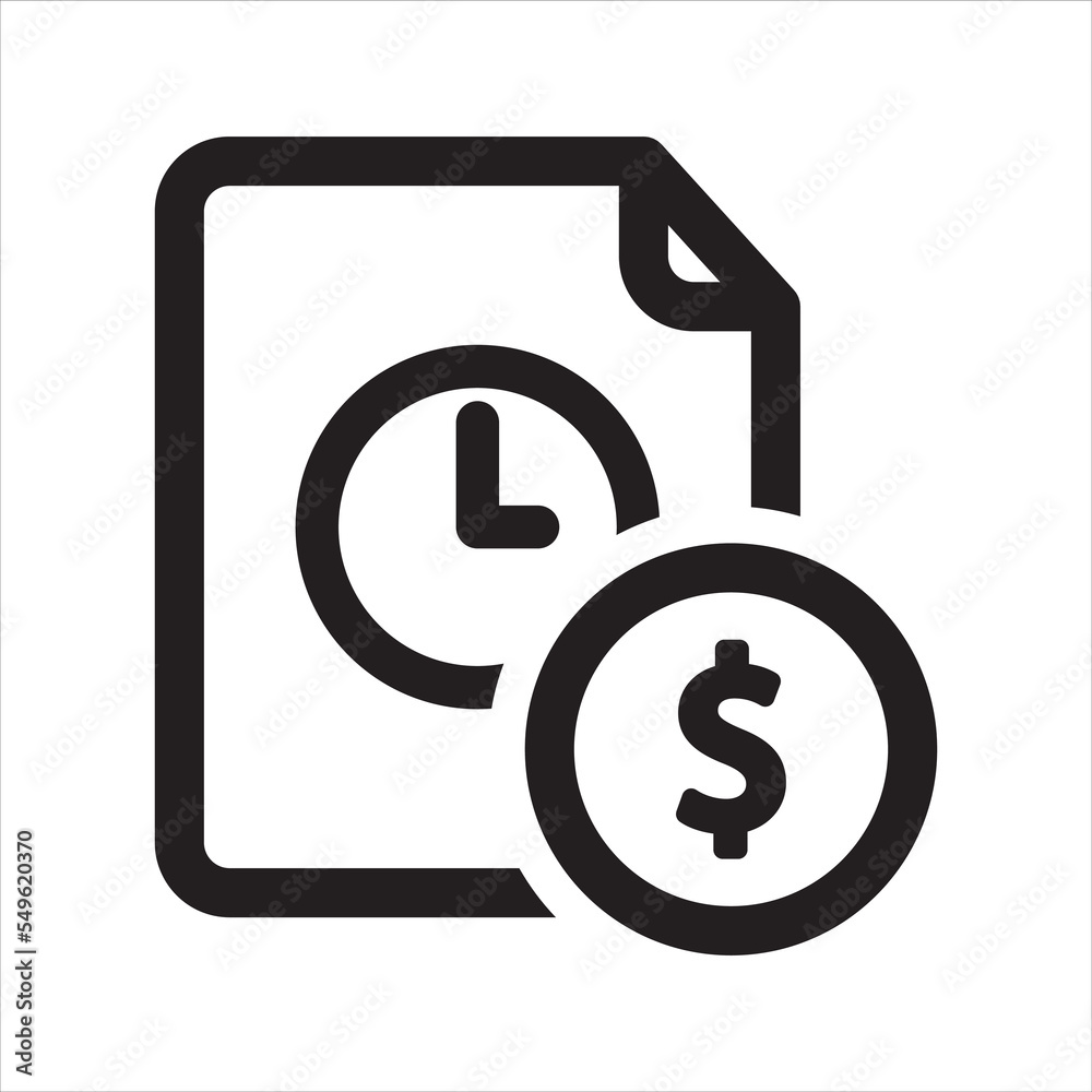 Cash file icon. Business and finance file icon. Vector and glyph Cash file icon. Business and finance file icon. Vector and glyph