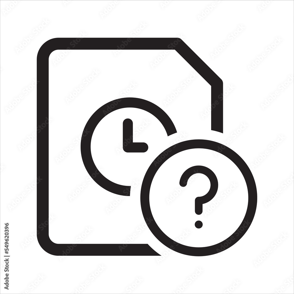 File question icon. File document help icon, Ask question icon. Vector and glyph File question icon. File document help icon, Ask question icon. Vector and glyph