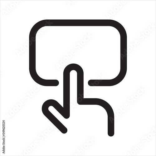 Touching touchpad icon. Touchpad icon. Vector and glyph