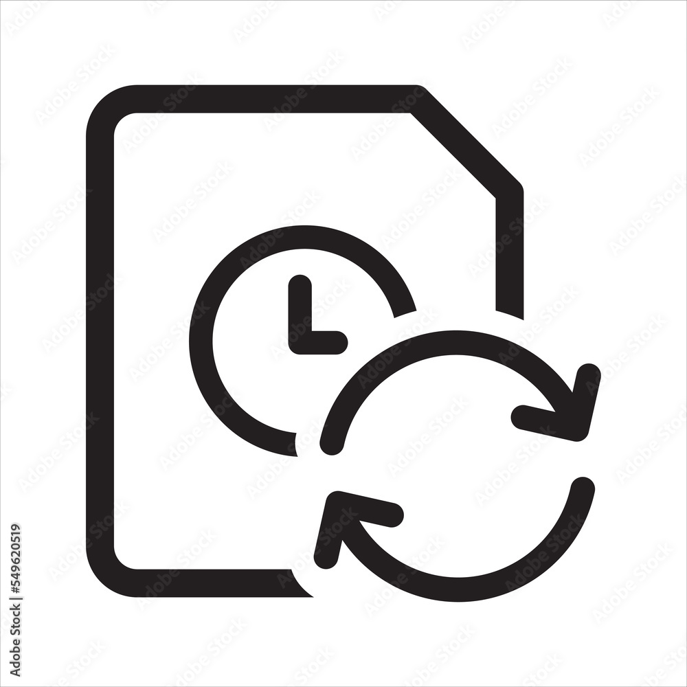 Document refresh icon. Vector and glyph Document refresh icon. Vector and glyph