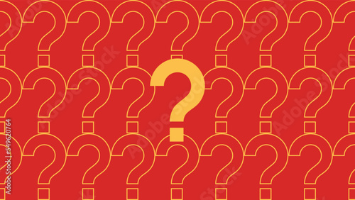 seamless pattern yellow question mark icon in red background vector EPS10