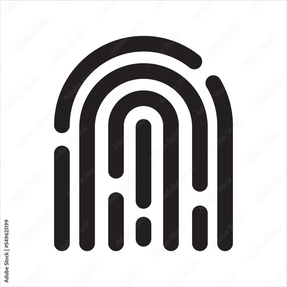 Biometric touch icon. fingerprint icon. Scanned finger icon. Vector and glyph Biometric touch icon. fingerprint icon. Scanned finger icon. Vector and glyph