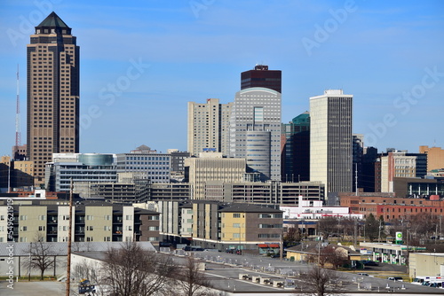 Des Moines Skyline from EMC Overlook at MacRae Park 