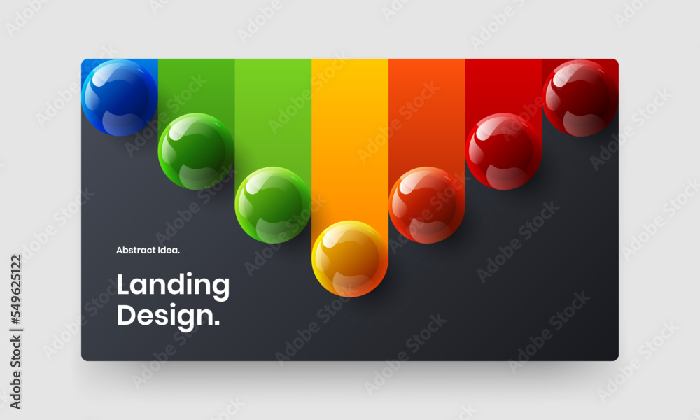 Modern corporate identity vector design concept. Isolated realistic balls company cover template.