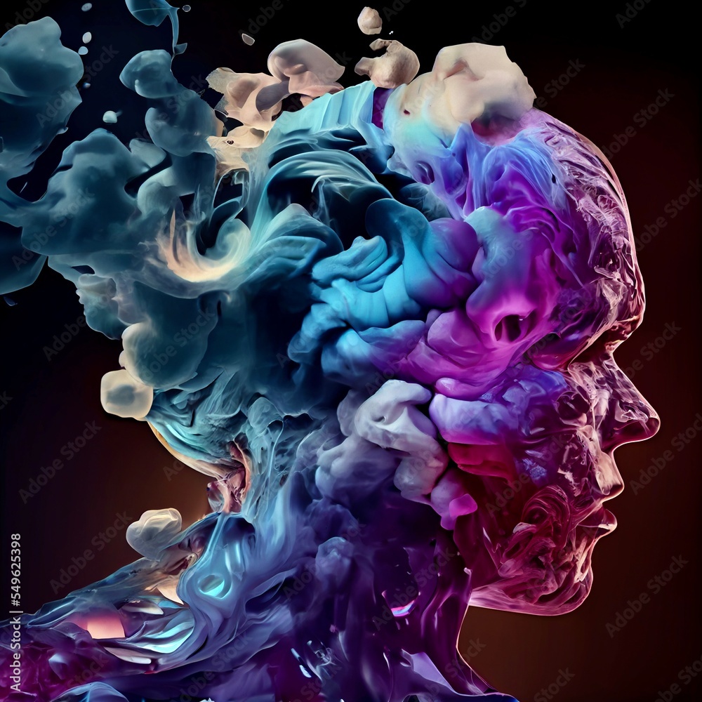 Fototapeta premium Midjourney abstract render of a mental disorder
