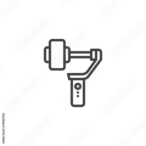 Cell phone handheld gimbal line icon