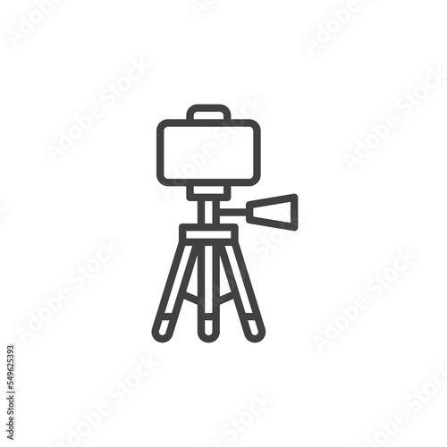 Phone tripod gimbal line icon