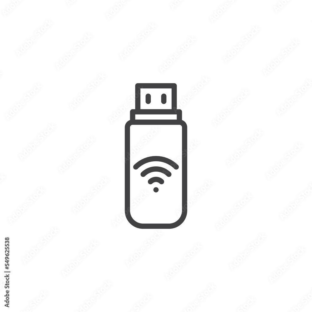 USB modem line icon USB modem line icon