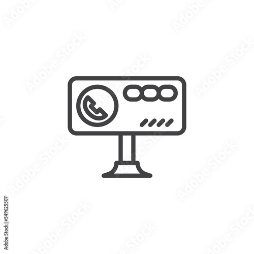 Hands free car kit line icon
