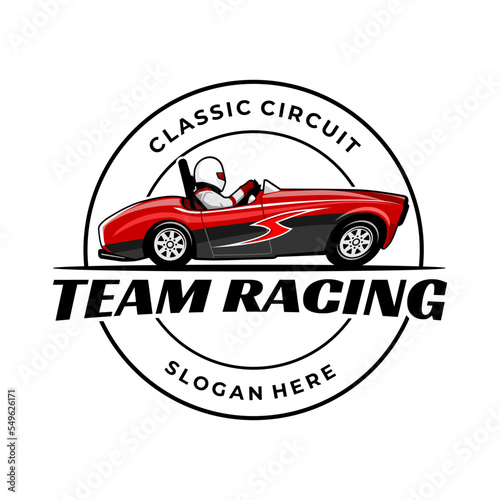 RACING CAR DESIGN LOGO VECTOR