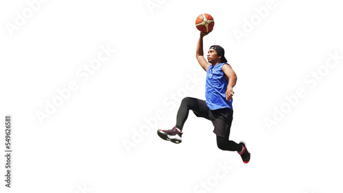 Asian basketball player doing dunk jumping to score  © STOCK PHOTO 4 U