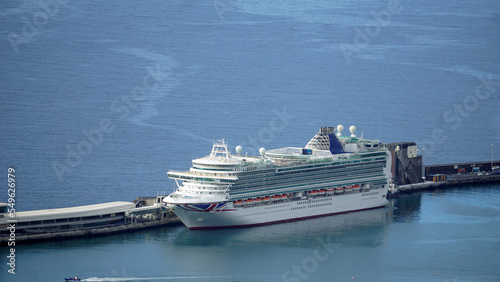 cruise ship in te harbor of madeira