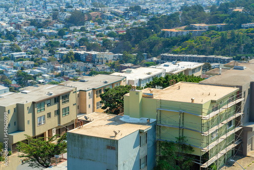 row of houses in san francisco neighborhood