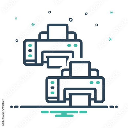 Mix icon for printers
