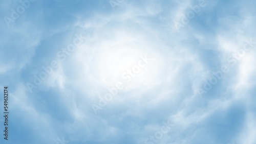 Nebula travel passing clouds.Camera Flying through the clouds and stars seamless loop animation