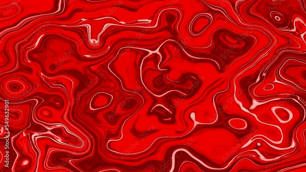 red color wavy digital pattern glitter shiny liquid with motion smoke background