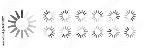 Circular Loading Buffering Icons Vector Video Ready for Animation Gif All Keyframes Frames Bufring Circle Waiting for Connection Buffer Preloader Download Symbol Easy Replace Color