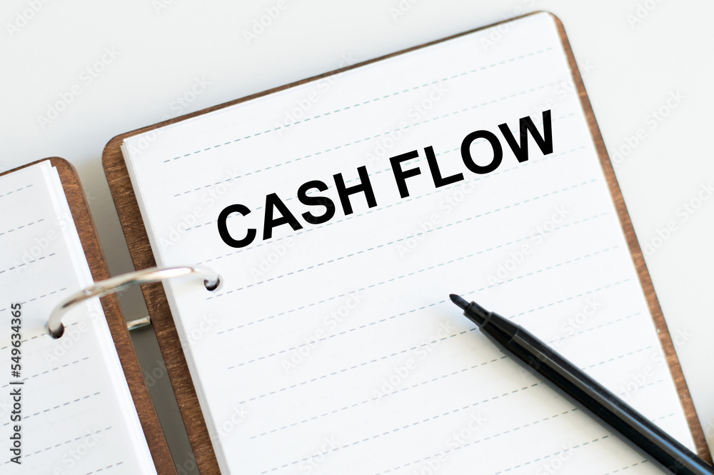 Cash flow p text on notepad. Business and cash flow concept Cash flow p text on notepad. Business and cash flow concept