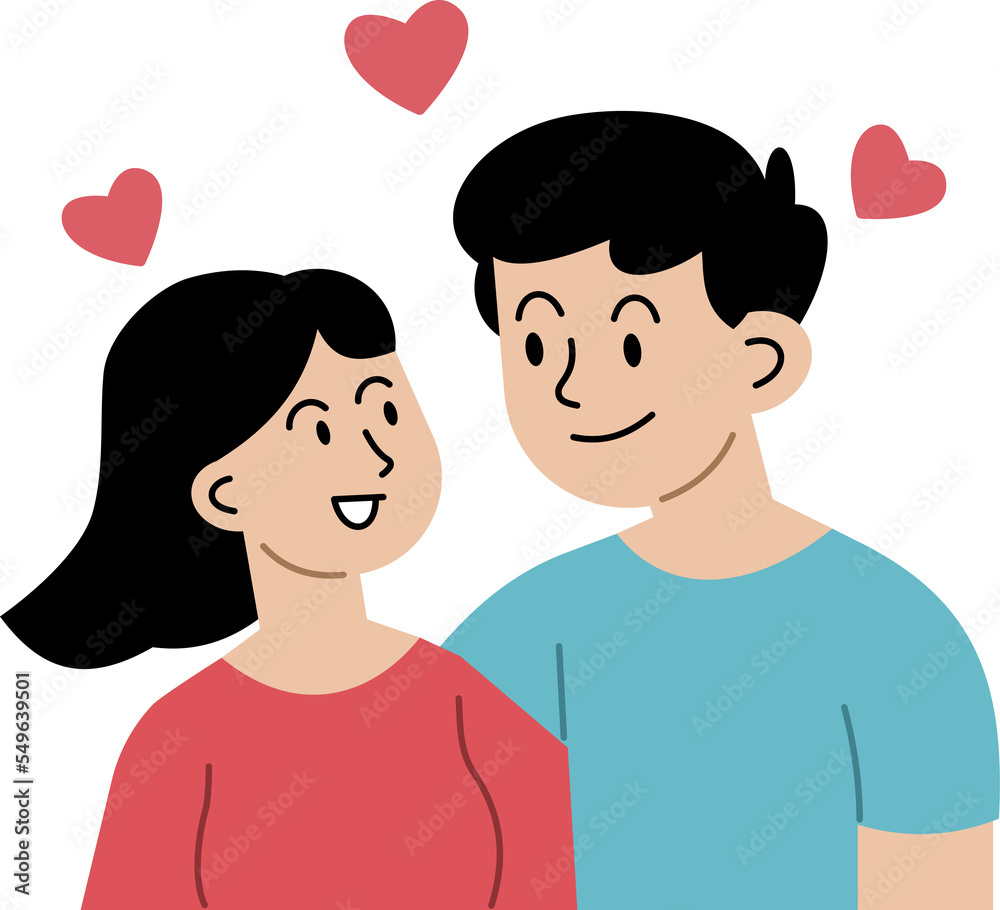 flat cartoon illustration vector people in love Concept, Valentine's day. flat cartoon illustration vector people in love Concept, Valentine's day.
