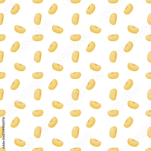 soybeans background and seamless pattern in flat vector.