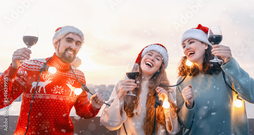 family celebrating for Christmas