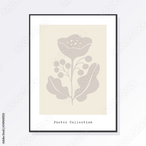 Trendy Matisse botanical wall art with floral patterns in pastel colors  Boho decor  Minimalist art  Illustration  Poster  Postcard. Set of abstract fashion creativity.