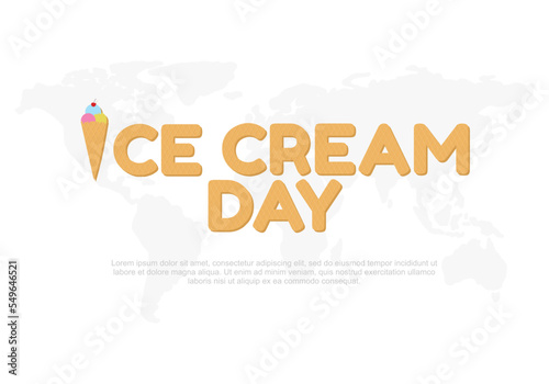 Ice cream day background ce...